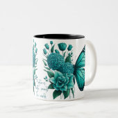 Blumenschmetterling Niedliche Tasse (VorderseiteRechts)