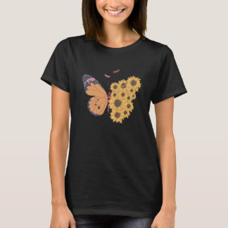Blumenschmetterling-Shirt, Schmetterling-T - Shirt