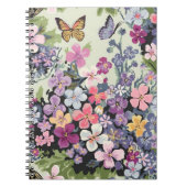 Blumenschmetterling Spiral Foto Notebook Notizblock (Vorderseite)