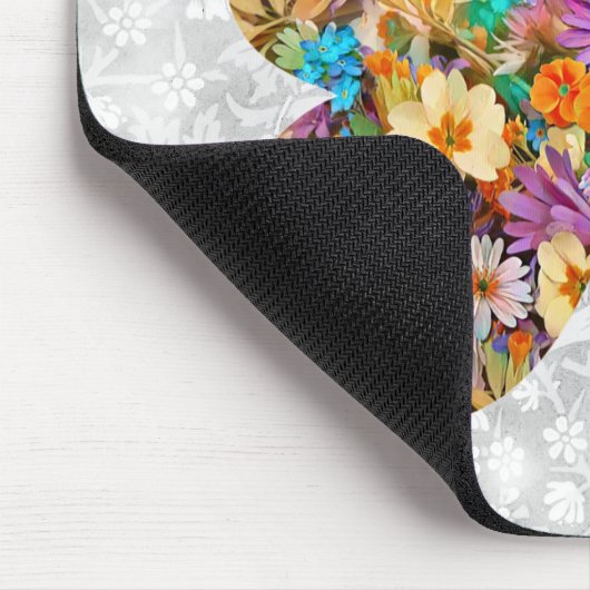 Blumenschmetterling Vintag Style Mouse Pad Mousepad (Ecke)