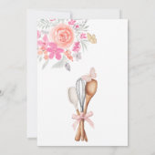 Blumenschmetterlinge, die Brautparty weggepeitscht Einladung (Rückseite)