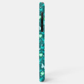 Blumenschmetterlinge & Herzen Jade Green iPhone Ca Case-Mate iPhone Hülle (Hinten/Links)