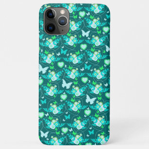 Blumenschmetterlinge & Herzen Jade Green iPhone Ca Case-Mate iPhone Hülle