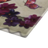 Blumenschmetterlinge Schneidebrett (Ecke)