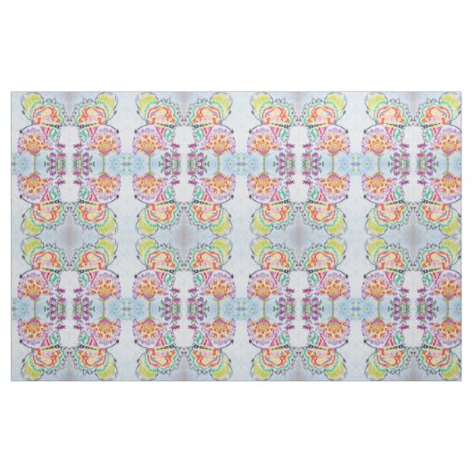 Blumenschmetterlings-Kaleidoskop Stoff (Fat Quarter (45,7 x 55,9 cm))
