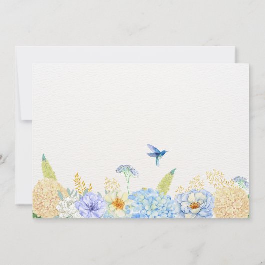 Blumenschmetterlingsdusche Einladung (Rückseite)