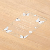 Blumenschmetterlingsgarten Transparentes Brautpart Acryleinladungen (Ablage )