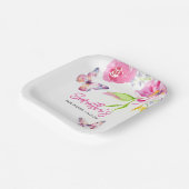 Blumenschmetterlingswaage Pappteller (Gewinkelt)