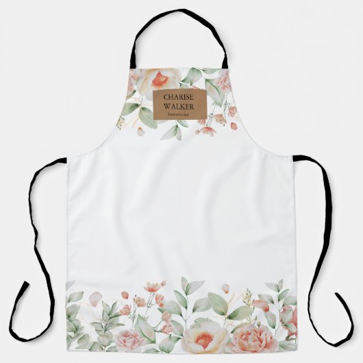 Blumenschminksalon Monogramm-Schürze Schürze (Vorderseite)