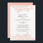 Blumenschmuck 16. Rosa Blume 16. Einladung<br><div class="desc">Rosa Blütensüß zum 16. Geburtstag Einladung. Bitte kontaktieren Sie mich,  wenn Sie zusätzliche Artikel benötigen.</div>