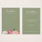 Blumenschmuck Display Elegantsage Green Card (Vorne & Hinten)