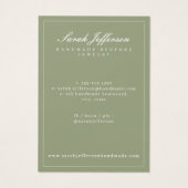 Blumenschmuck Display Elegantsage Green Card (Rückseite)