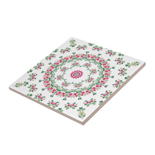 Blumenschmuck Fliese (Seite)