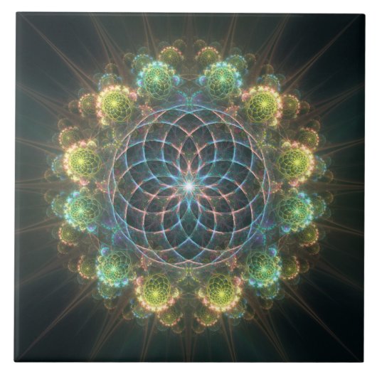 Blumenschmuck Fliese (Vorderseite)