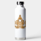 Blumenschmuck | Gothic Red Black Art Pattern Trinkflasche (links)