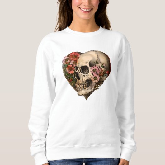 Blumenschmuck Herzdesign Sweatshirt (Vorderseite)