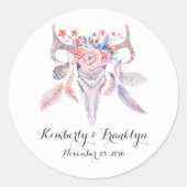 Blumenschmuck Hochzeit Runder Aufkleber (Vorderseite)