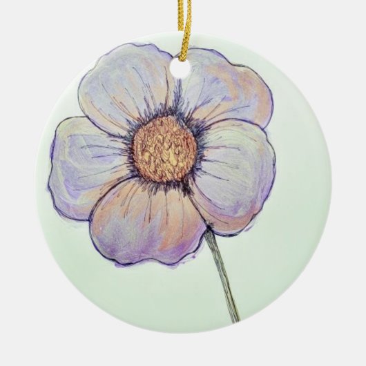 Blumenschmuck Keramik Ornament (Vorne)