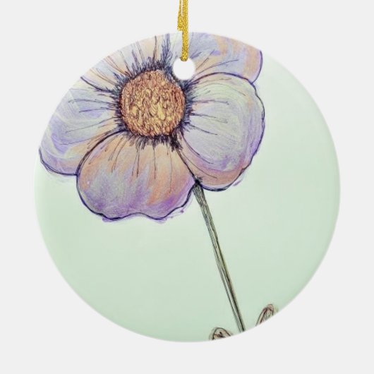 Blumenschmuck Keramik Ornament (Hinten)