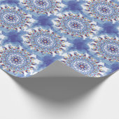 Blumenschmuck, künstlerisches Design. Geschenkpapier (Ecke)