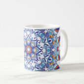 Blumenschmuck, künstlerisches Design. Kaffeetasse (VorderseiteRechts)