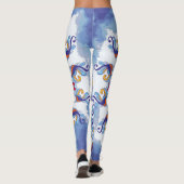Blumenschmuck, künstlerisches Design. Leggings (Rückseite)