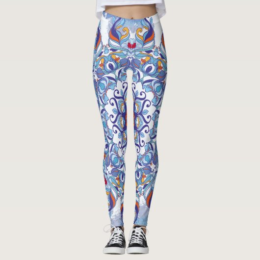 Blumenschmuck, künstlerisches Design. Leggings (Vorderseite)