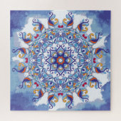 Blumenschmuck, künstlerisches Design. Puzzle (Horizontal)