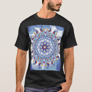 Blumenschmuck, künstlerisches Design. T-Shirt