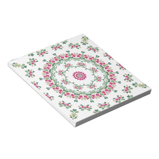 Blumenschmuck Notizblock (angewinkelt)