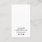 Blumenschmuck Ohrring-Display-Karte Visitenkarte (Rückseite)