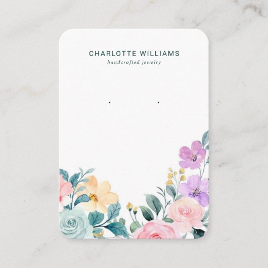 Blumenschmuckkarte des Frühlings Garden Visitenkarte (Vorderseite)
