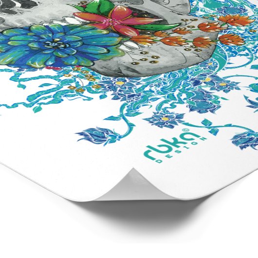 Blumenschmuckposter Poster (Ecke)