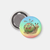 Blumenschnecke Magnet (Vorderseite/Rückseite)