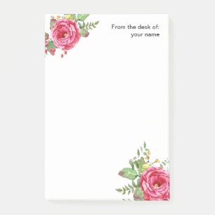 Blumenschönheit vom Schreibtisch von Post-it Klebezettel