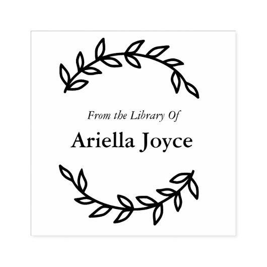 Blumenschrei aus der Bibliothek des Ex-Librischen  Gummistempel (Prägung)