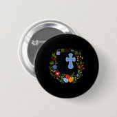 Blumenschrei ist er verschmäht Jesus Christlich gl Button (Vorne & Hinten)
