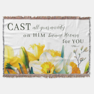 Blumenschrift 1 Peter 5:7 Decke