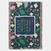 Blumenschrift 1 Peter 5:7 Decke (Vorderseite Vertikal)