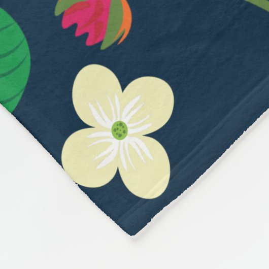 Blumenschrift 1 Peter 5:7 Fleecedecke (Ecke)