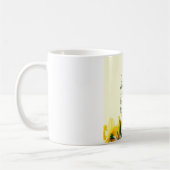 Blumenschrift 1 Peter 5:7 Kaffeetasse (Links)