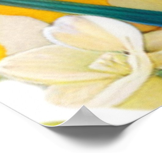 Blumenschrift 1 Peter 5:7 Poster (Ecke)