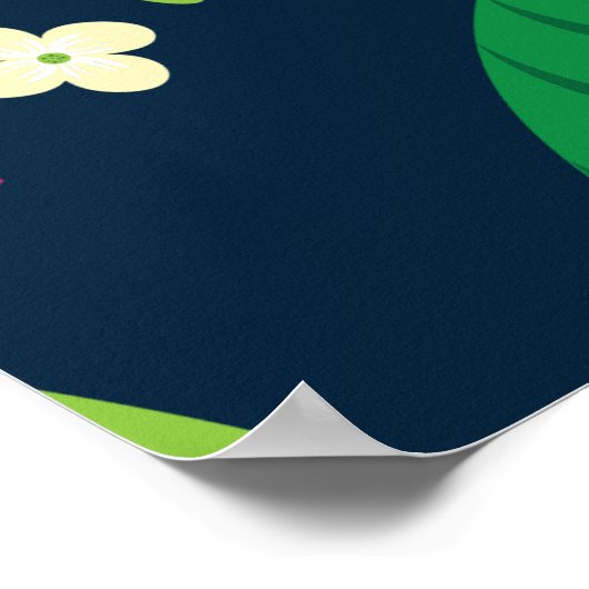 Blumenschrift 1 Peter 5:7 Poster (Ecke)