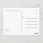 Blumenschrift 1 Peter 5:7 Postkarte (Rückseite)