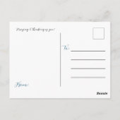 Blumenschrift 1 Peter 5:7 Postkarte (Rückseite)