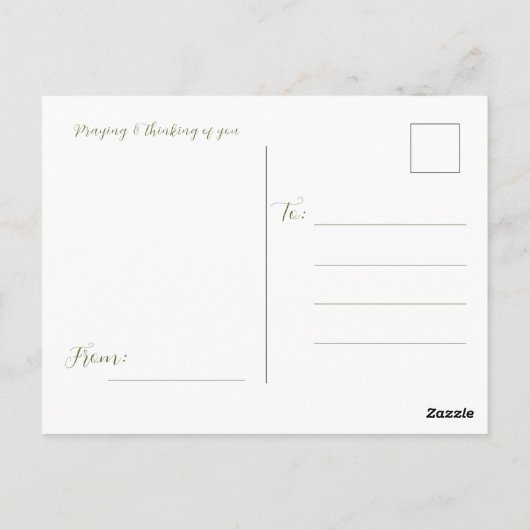 Blumenschrift 1 Peter 5:7 Postkarte (Rückseite)