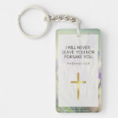 Blumenschrift Akryllischer Schlüsselanhänger (Vorderseite)