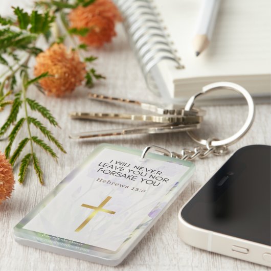 Blumenschrift Akryllischer Schlüsselanhänger (Vorderseite rechts)