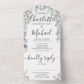 Blumenschrift All In One Einladung (Innen Boden)