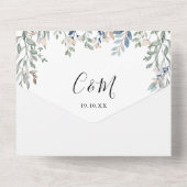 Blumenschrift All In One Einladung (Rückseite)